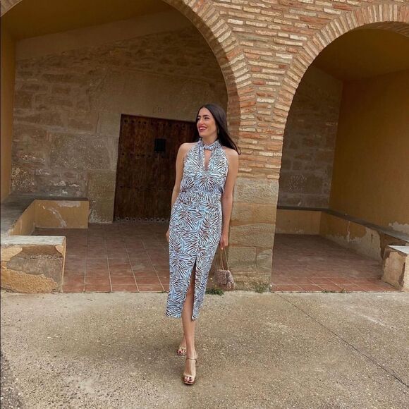 ZARA ZEBRA PRINTED DRESS - Picture 2 of 5